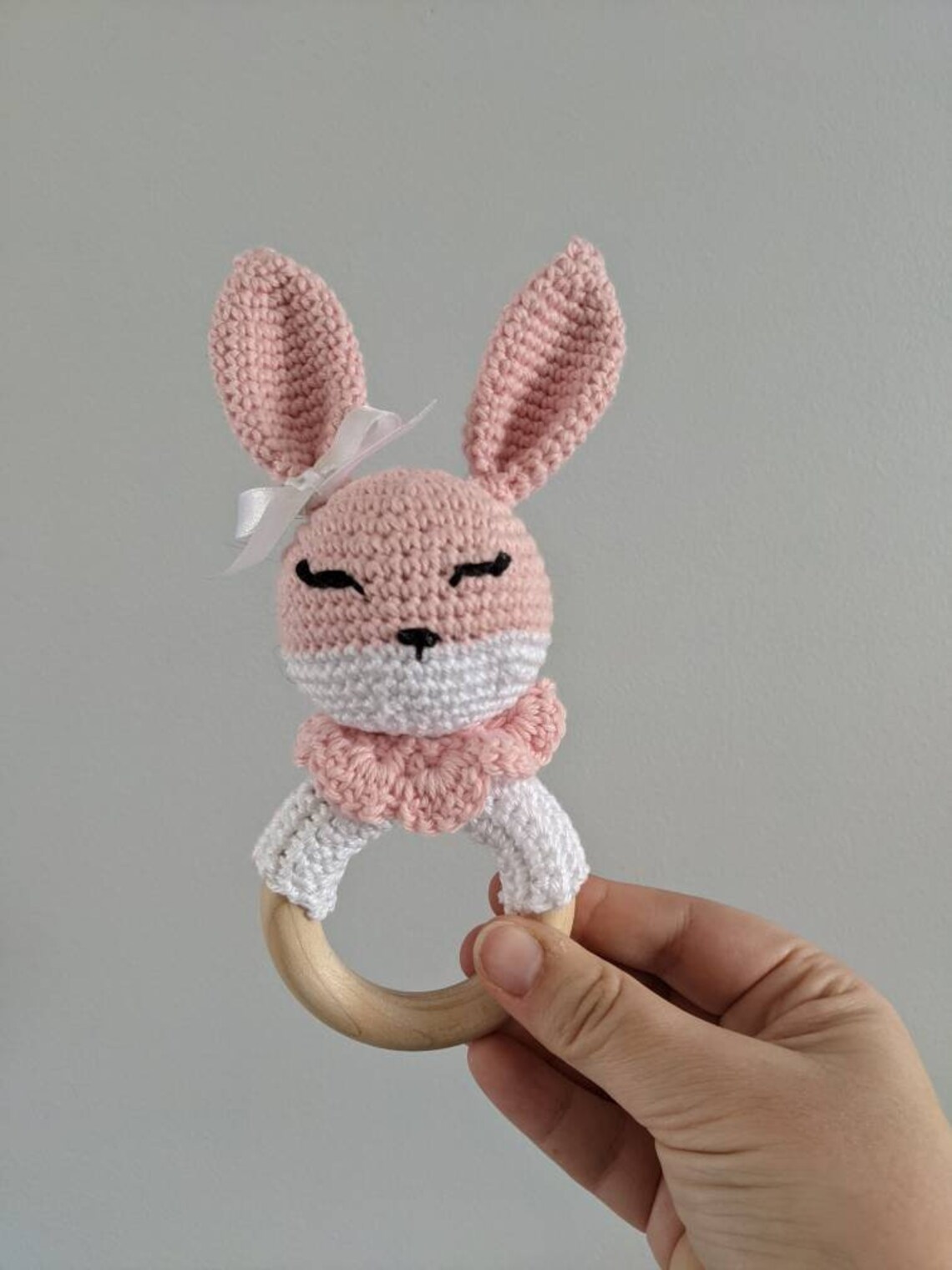 Crocheted rattle for baby/rabbit crochet baby rattle/bunny Etsy