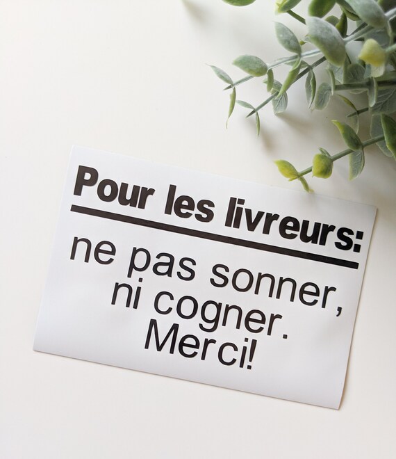 Affiche Magnetique Ne Pas Sonner Teletravail Etsy Canada