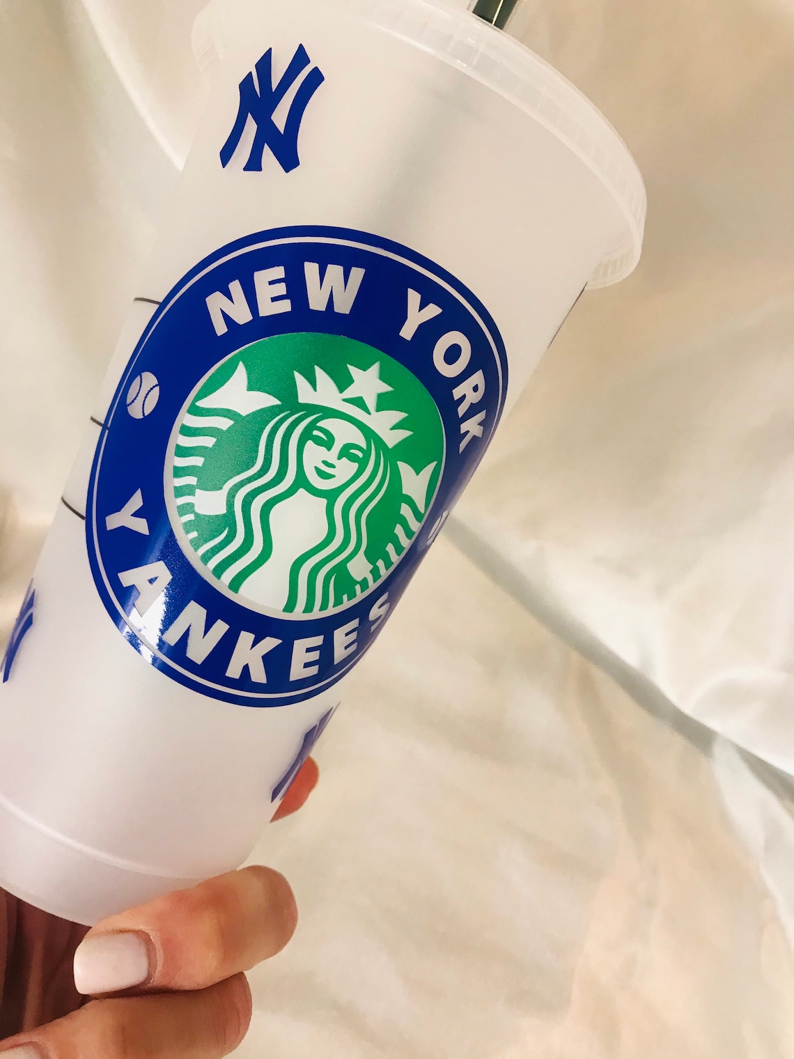 New York Yankee Starbucks Cup Etsy