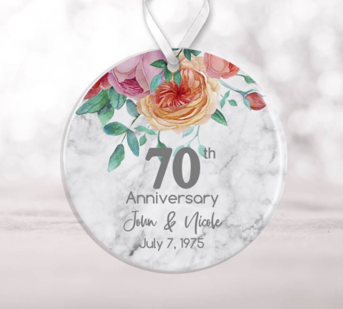 Personalized 70th Wedding Anniversary Gift Anniversary | Etsy