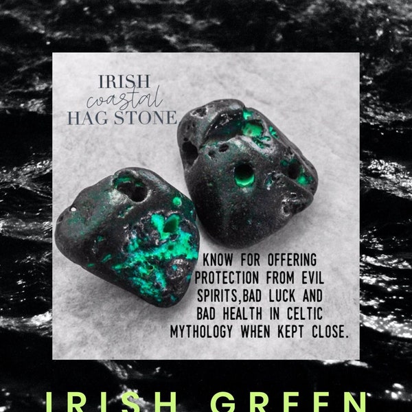 Irish coastal Hag/Witch/Fairy/Holey/Odin/Adder stones Irish mythology collected from coasts of Ireland WildAtlantic Way protection from evil