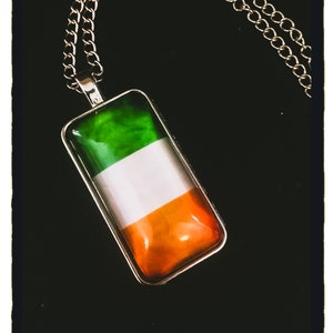 Heavy tri- colour pendant handmade in Ireland Beautiful heavy high quality popular pendant Irish Flag Jewellery unisex