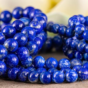 LAPIS LAZULI Necklace Or Wrap Bracelet – Natural Healing Beaded Stone Boho Jewelry, E1667