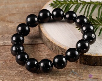 0,39x0,59 in Shungite Stretch Bracelet 10 mm with Raw Elite Shungite 10x15 mm Beads Shungite Bracelet Shungite EMF Shungite Jewelry