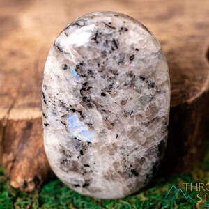 MOONSTONE Palm Stone - Rainbow Moonstone, Healing Crystal, Tumbled Stones, E1820