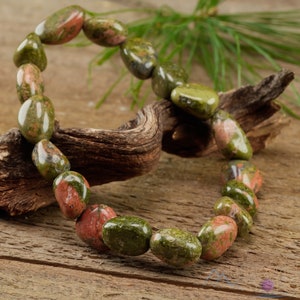 UNAKITE Crystal Bracelet – Healing Crystals, Gemstone Bracelet, Metaphysical Crystals, Healing Stones, E0905