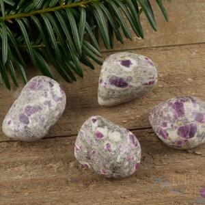 RUBY in Matrix Tumbled Crystals - Self Care, Healing Crystals, Unique Gift, Tumbled Stones - E1435