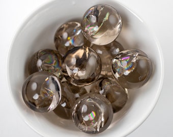 SMOKY QUARTZ Sphere - Rainbow Flash - Divination, Crystal Orb, Marble, Metaphysical Crystals, E1812
