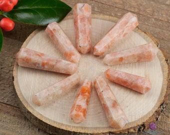 SUNSTONE Crystal Point - Mini - Crystals Healing, Home Decor, Crystal Grid, Sunstone Wand - E1404