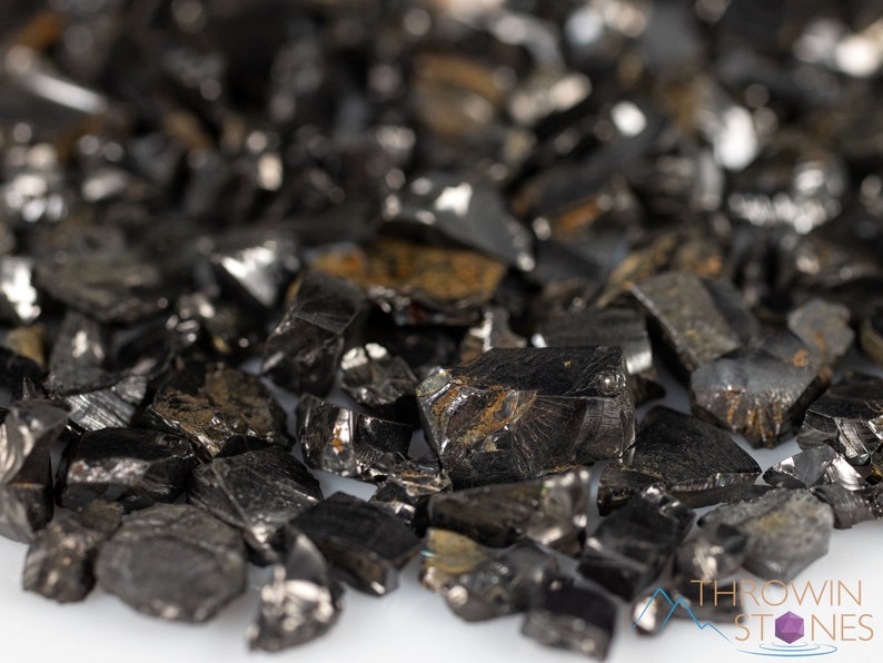 These Elite Noble Shungite Gemstones are a deep black color with a shiny, metallic luster. These rare crystals are the purest form of Shungite and are primarily found in Russia. Shungite is believed to have strong purifying and protective properties.