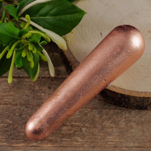 COPPER Massage Wand - Self Care, Crystal Point, Polished Copper, Crystal Wand, E0395