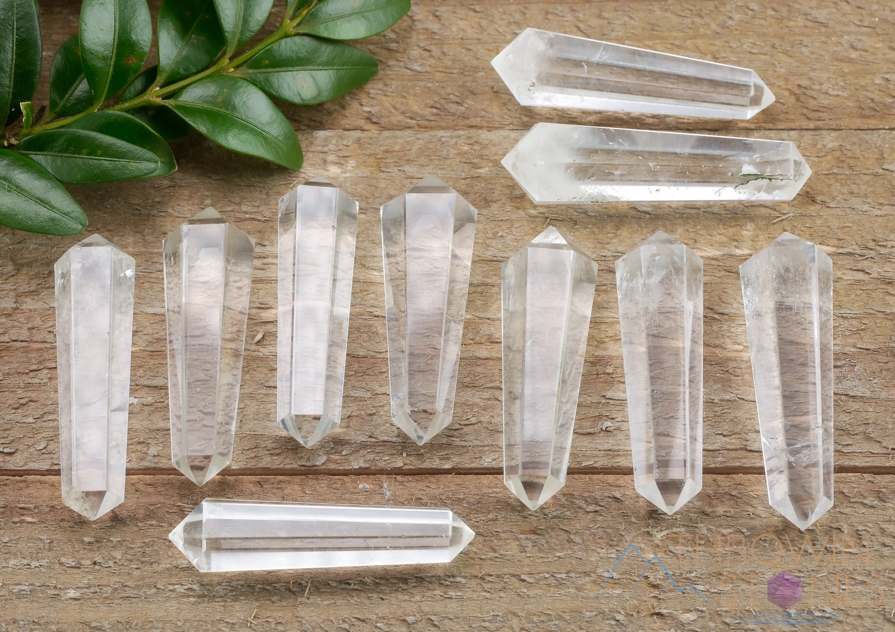 Real Natural Clear Quartz Crystal Double Point Wand - 120-130mm - Reiki Healing