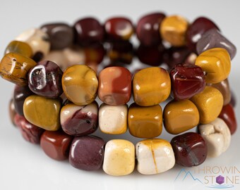 MOOKAITE JASPER Tumbled  Bracelet - Gemstone Jewelry, Crystal Gift, Stacking Bracelet, E0371