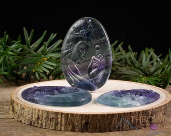 FLUORITE Crystal Pendant - Kuan Yin - Healing Crystals and Stones, Unique Gift, Metaphysical, Quan Yin Pendant - E1533