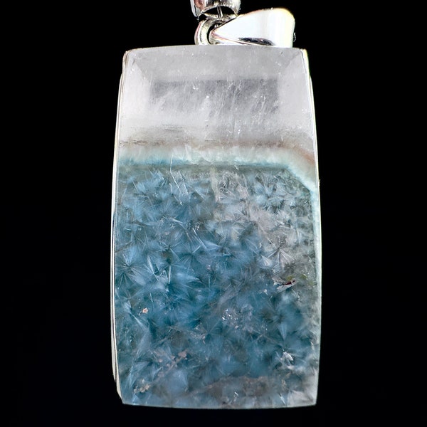 GILALITE in QUARTZ Pendant - State of Paraíba, Brazil - Rare Medusa Paraiba Quartz, One-of-a-Kind, Polished Crystal Cabachon, 53825