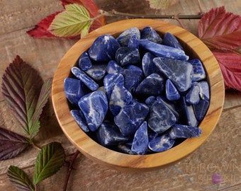 SODALITE Tumbled Crystals - Meditation Stone, Housewarming Gift, Healing Crystals and Stones, Crystal Grid, E0028
