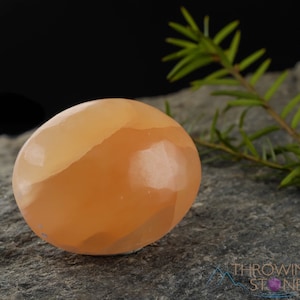SELENITE Orange Tumbled Stones – Crystal Decor, Meditation Stone, Healing Crystals and Stones, Selenite Crystal, E0182