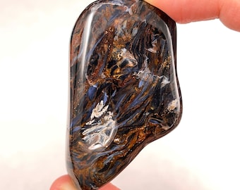 PIETERSITE Tumbled Stone - Tigers Eye, Housewarming Gift, Rustic Home Decor, 52343