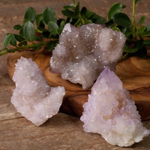 AMETHYST SPIRIT QUARTZ  -  Crystal Decor, Cactus Quartz, Crystal Cluster, E0883