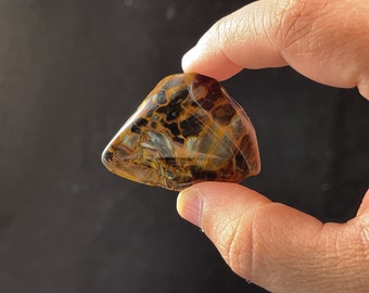 PIETERSITE Tumbled Stone - Tigers Eye, Housewarming Gift, Rustic Home Decor, 45724