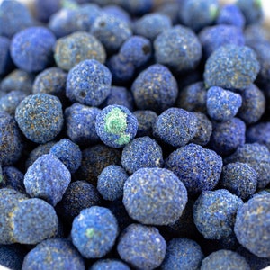 AZURITE Blueberries Crystals – Raw Stones, Crystal Grid, Loose Gemstones, Azurite Crystals, E1833