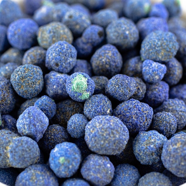 AZURITE Blueberries Crystals – Raw Stones, Crystal Grid, Loose Gemstones, Azurite Crystals, E1833