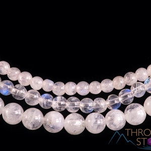 MOONSTONE Collar Wrap Bracelet - Pulsera con cuentas, cristales curativos, collar de cristal, joyería de piedras preciosas, E1635