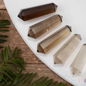 SMOKY QUARTZ Crystal Tower - Mini - Double Terminated, Crystal Point, Healing Wand, E1400