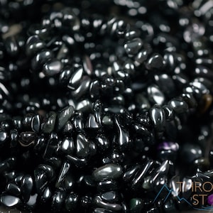 OBSIDIAN Beaded Necklace - Chip - Handmade Jewelry, Crystal Necklace, Gemstone Necklace, Crystal Healing, E1785