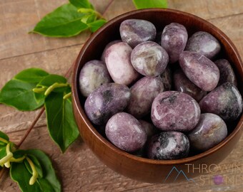 LEPIDOLITE Tumbled Crystals - Healing Crystals and Stones, Unique Gift, Crystal Grid, Tumbled Stones, E0036