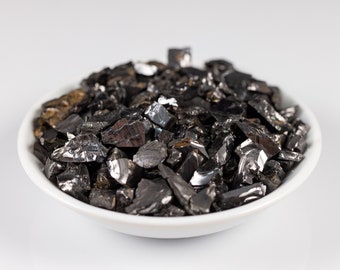 SHUNGITE noble Elite - Shungite brute, éclats de pierres précieuses de cristal, roches et minéraux, E1729