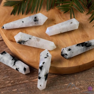 Rainbow MOONSTONE Crystal Points - Mini - Wire Wrap,  Double Terminated, Healing Crystals, E1396