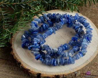 BLUE KYANITE Crystal Bracelet - Chip - Crystal Healing, Jewelry Gift, Metaphysical Crystals, Healings Stones E1370