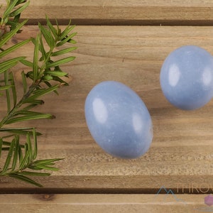 ANGELITE Polished Stones - Blue Anhydrite, Healing Crystals, Tumbled Stones, E0032