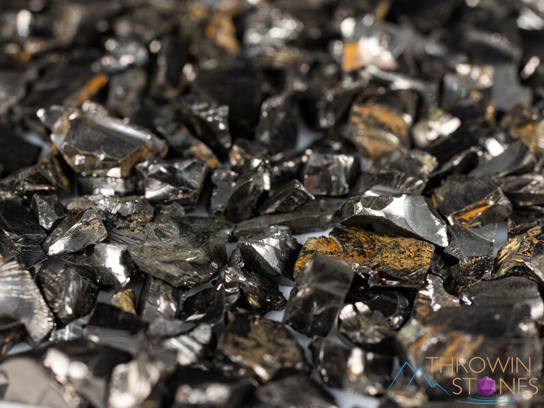 These Elite Noble Shungite Gemstones are a deep black color with a shiny, metallic luster. These rare crystals are the purest form of Shungite and are primarily found in Russia. Shungite is believed to have strong purifying and protective properties.