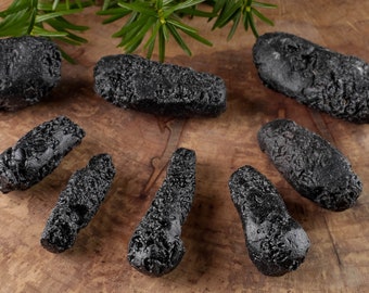 TEKTITE Black Raw Crystal - Metaphysical, Meteorite, Unique Gift, Tektite Crystals, E0377