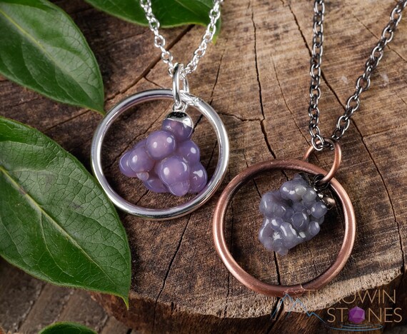 GRAPE AGATE Necklace Polished Agate 