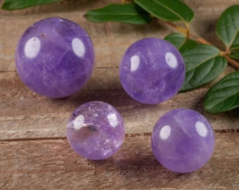 AMETHYST Crystal Sphere – Marble - M - Crystal Ball, Unique Gift, Housewarming Gift, Crystal Decor, E0576