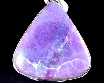 SUGILITE Crystal Pendant - AA, Sterling Silver, Triangle Cabochon - Handmade Jewelry, Gift for Her, 54243