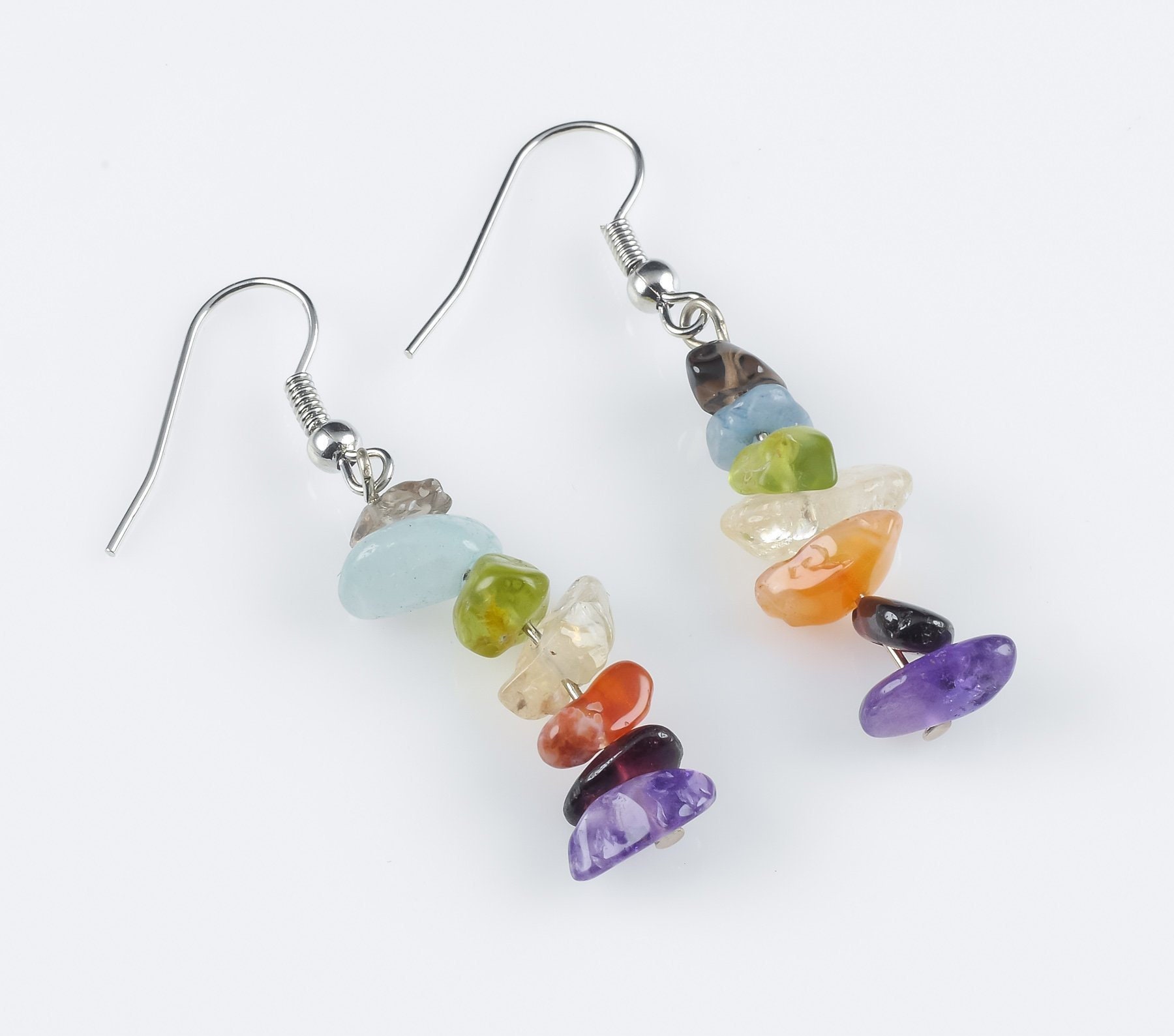 CHAKRA Crystal Earrings Dangle Earrings Chakra Jewelry Etsy