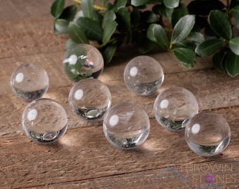 CLEAR QUARTZ Spheres - Housewarming Gift, Crystal Ball, Home Decor, Gemstone Sphere, E0617