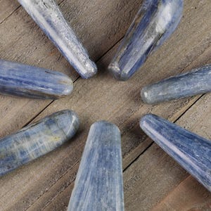 Blue KYANITE Wand - Polished Crystal, Self Care, Massage Wand, E1027
