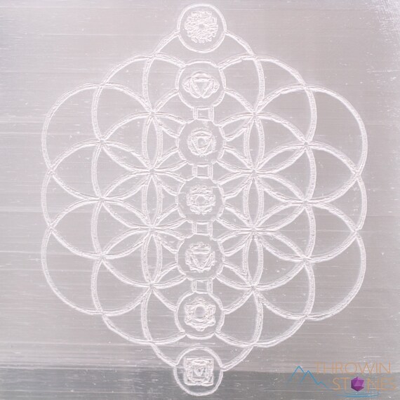 Tree of Life Selenite Crystal Charging Cleaning Tiles Tree of Life Selenite Crystal Charging Cleaning Tiles