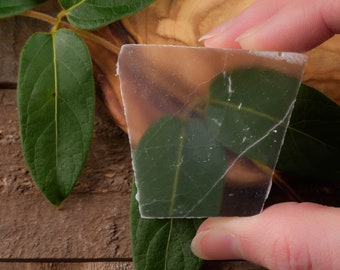 SELENITE Charging Plate - TV Stone, Selenite Slab, White Selenite, Charging Plate - E1522