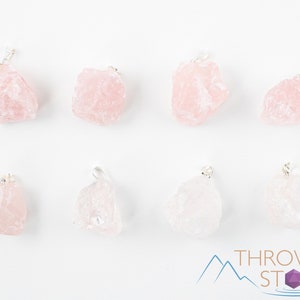ROSE QUARTZ Pendant - Raw Stone Jewelry, Gemstone Pendant, Metaphysical, Crystal Healing, E1815