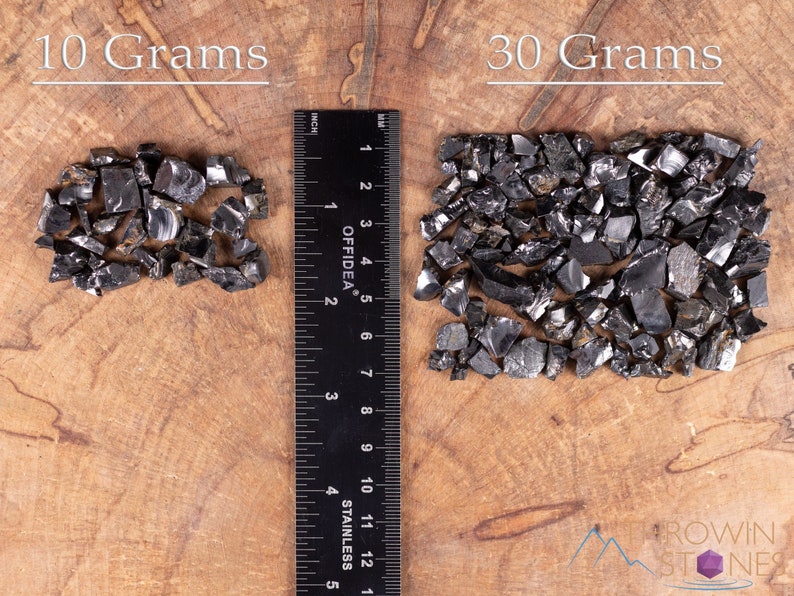 These Elite Noble Shungite Gemstones are a deep black color with a shiny, metallic luster. These rare crystals are the purest form of Shungite and are primarily found in Russia. Shungite is believed to have strong purifying and protective properties.