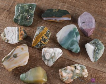 OCEAN JASPER Tumbled Crystals - Metaphysical Crystals, Pocket Stones, Healing Crystals, Tumbled Stones - E1434