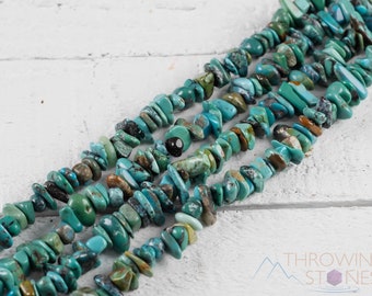 Turquoise Crystal Necklace – Chip - Boho Jewelry, Healing Crystals, Crystal Jewelry, Statement Necklace, E0801