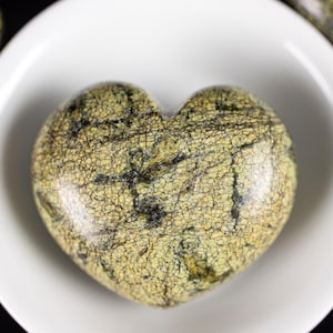 ASTERITE SERPENTINE Heart - Self Care, Carved Heart, Healing Crystals, Crystal Heart - E1110