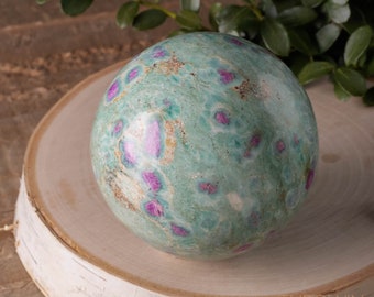 RUBY FUCHSITE Crystal Ball - Polished Gemstones, Round Spheres, Crystal Decor, E0953